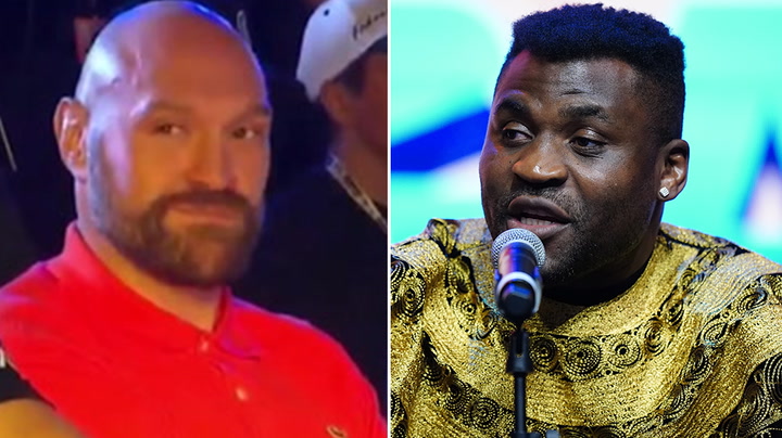 Francis Ngannou and Tyson Fury in heated exchange at press conference