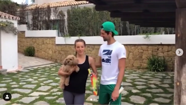 Novak Djokovic desafío 100 voleas - Fuente: Instagram