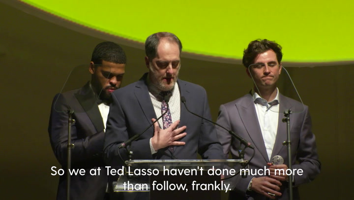 Ted Lasso Stars Accept Award For Show S Positive Impact On Mental Health Original Video M243672