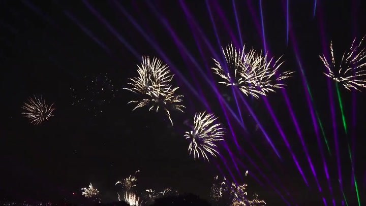 Crowds enjoy Alexandra Palace fireworks display in London