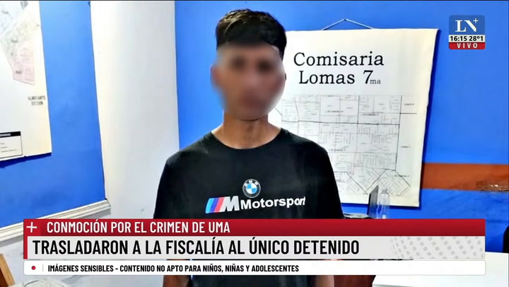Conmoción Por El Crimen De Uma Trasladaron A La Fiscalía Al úNico Detenido