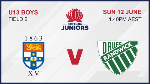 12 June - U13boys Field 2- Sydney Uni V Randwick