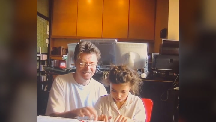 David Bowie's daughter shares video of pair playing keyboard on anniversary of his death