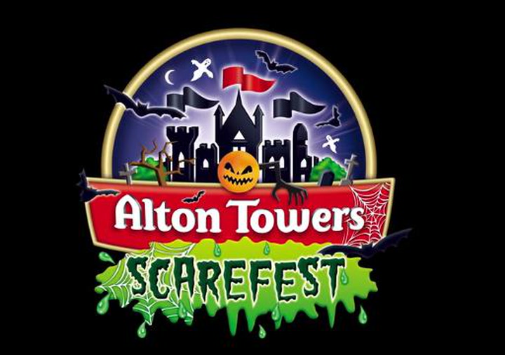 Alton Towers Theme Park Scarefest Halloween 2016 Blue Collectable Pop Badge 