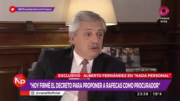 Alberto Fernández sobre la reforma judicial - Fuente: Canal 9