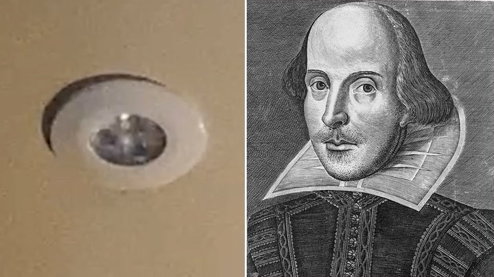 'To see or not to see': Woman spots 'Shakespeare' in her kitchen light fitting