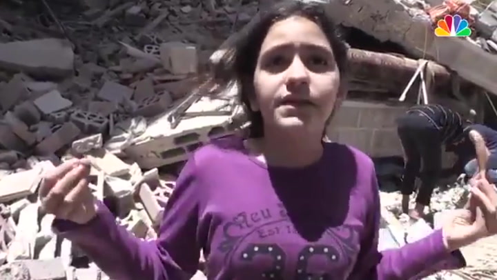 Palestinian girl, 10, standing in Gaza rubble says she sees ‘someone die every day’ 