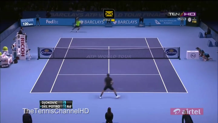 Highlights semifinal Novak Djokovic Vs Juan Martin Del Potro [Masters 2012] - Fuente: YouTube