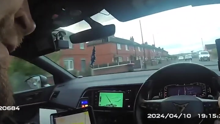 Speeding Driver Reverses Wrong Way At 60mph Before He Is Caught By Police Officer - On A Bike
