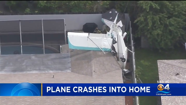 Una avioneta se estrelló contra una casa en Miami: hablan los testigos