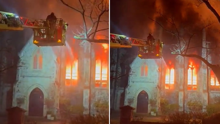 St John's Wood: Firefighters tackle blaze in historic Victorian church