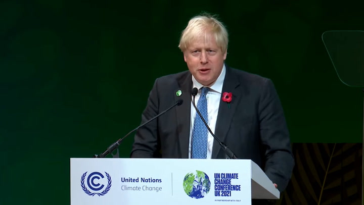 Boris Johnson addresses Cop26 Forest and Land Use event
