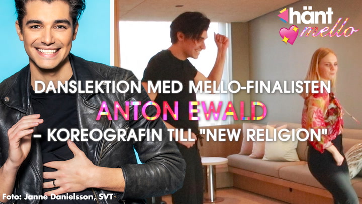 TV: Se när artisten Anton Ewald lär Hänts reporter koreografin till låten "New Religion"