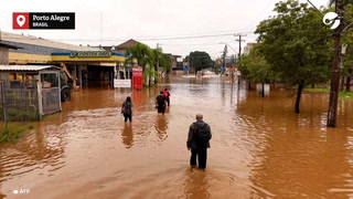 Inundación en Brasil. Así se ven las calles desde el aire