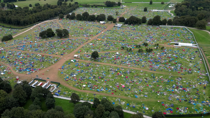Leeds Festival: Drone footage shows hundreds of abandoned tents