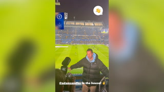 Watch: Adam Sandler cheers on Chelsea at Stamford Bridge