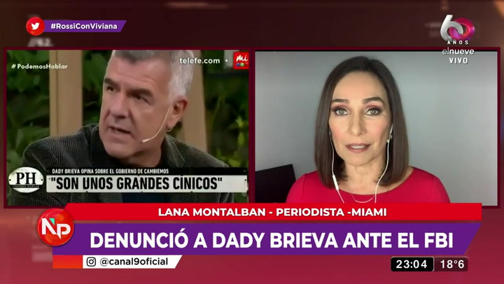 Lana Montalban hizo escandalosas declaraciones sobre Dady Brieva - Fuente: elnueve