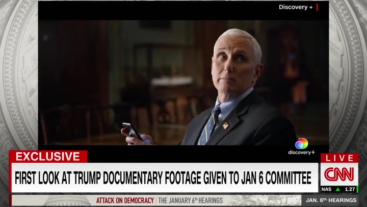 Pence reacts to House of Representatives’ 25th amendment demand in documentary footage
