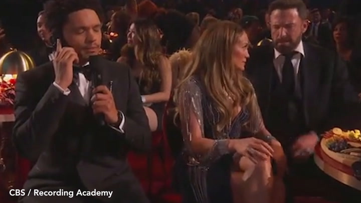 Videos appear to capture Jennifer Lopez and Ben having a heated row next to host Trevor Noah 
