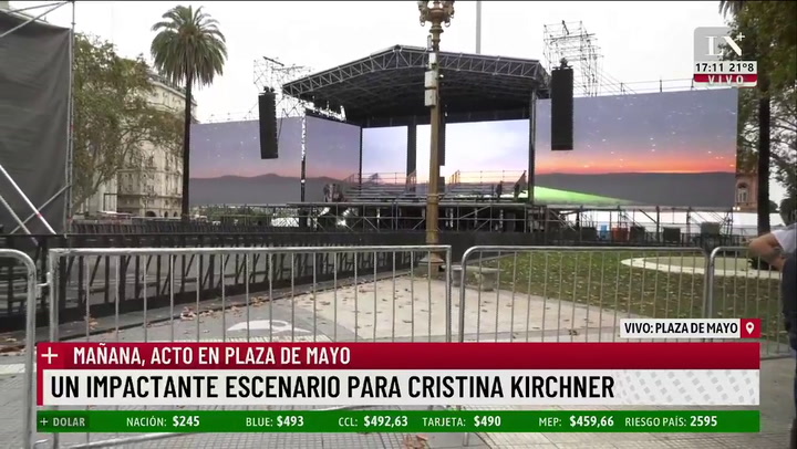 Acto en Plaza de Mayo: el impactante escenario para Cristina Kirchner