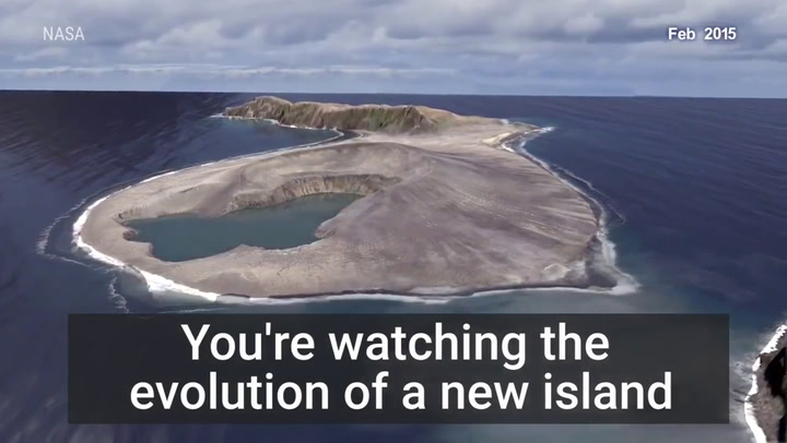 La isla de lodo que emergió en el Pacífico - Fuente: NASA