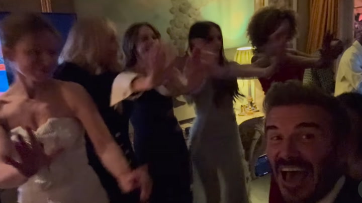 Spice Girls reunite and sing iconic hit to David Beckham at Victoria's 50th birthday