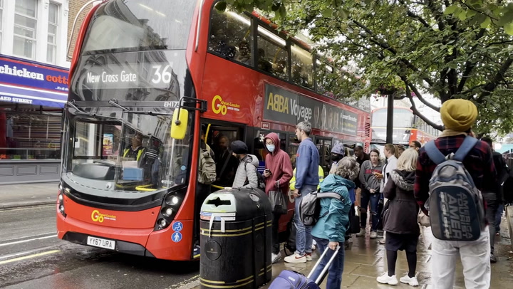 Commuters face travel disruption and flock to buses amid tube strike in London