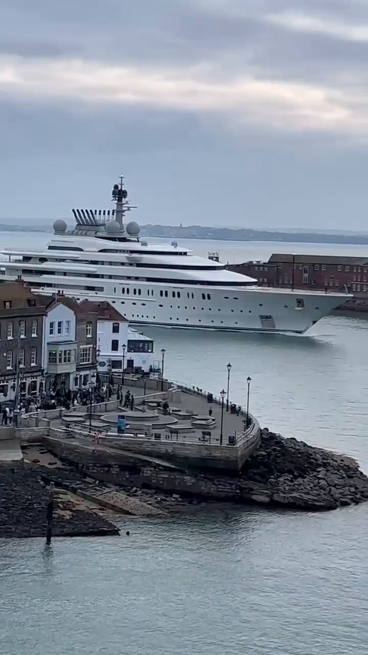 superyacht in portsmouth harbour today