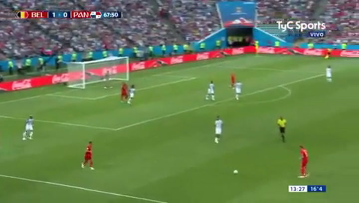 El segundo gol de Bélgica contra Panamá - Fuente TyC Sports