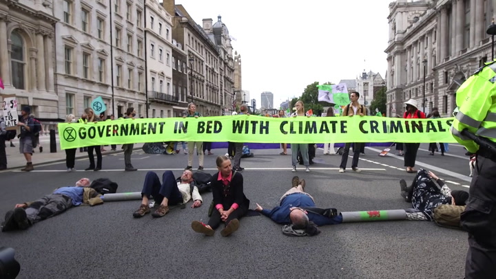 Extinction Rebellion protesters block traffic in London demonstration