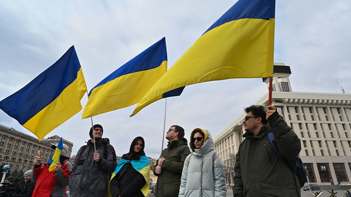 Watch live footage of Kyiv skyline amid Ukraine crisis