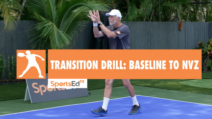 Pickleball Drill: Transition From The Baseline to NVZ