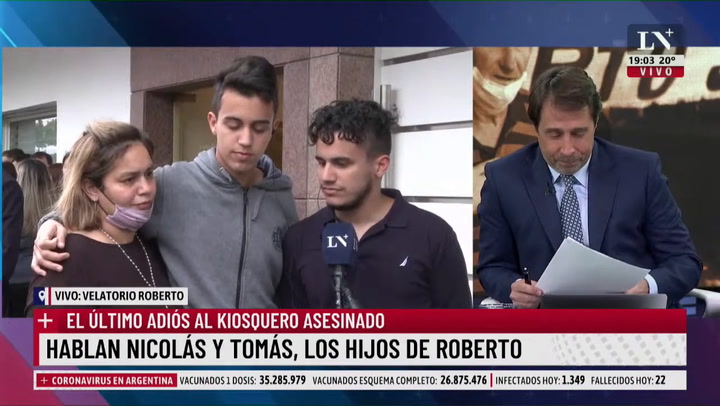 Nicolás, el hijo del kiosquero asesinado, le habló a Alberto Fernández
