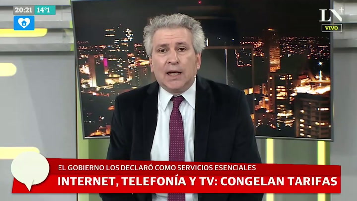 Alberto Fernández congela tarifas de internet, telefonía y tv por DNU