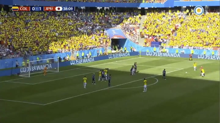 El gol de Colombia, por Juan Quintero, ante Japón - Fuente: TV Pública