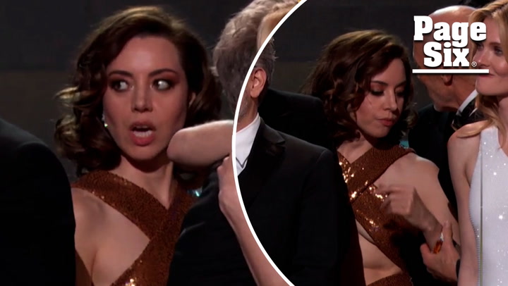 Aubrey Plaza fans react to her 'annoyed' glance on stage at SAG
