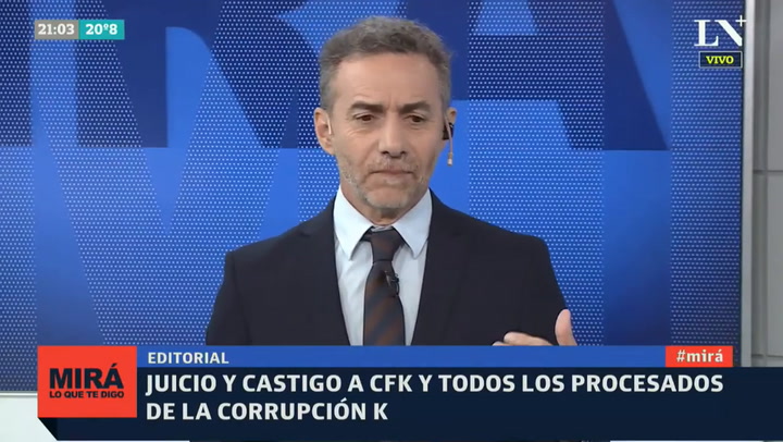 Luis Majul: Juicio y castigo a Cristina Kirchner y a todos los procesados de la corrupción K