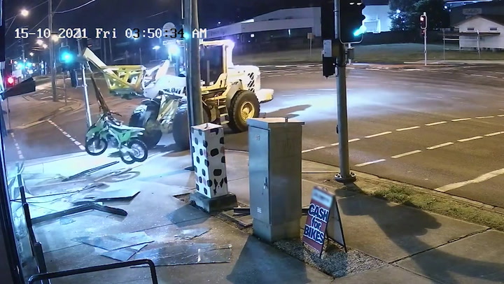 Suspect uses tractor to steal two motorcycles in Australia