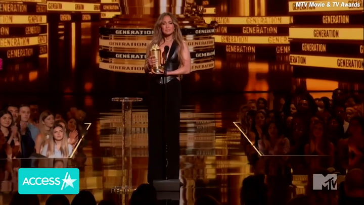 Jennifer Lopez le envió un mensaje a Ben Affleck al recibir un homenaje en los MTV Awards