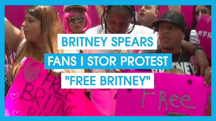 Britney Spears fans i stor protest "Free Britney"
