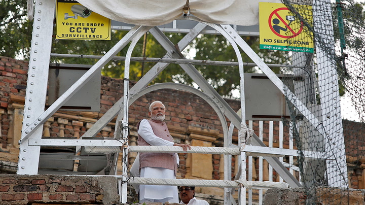 Indian prime minister visits site of deadly bridge collapse in Gujarat