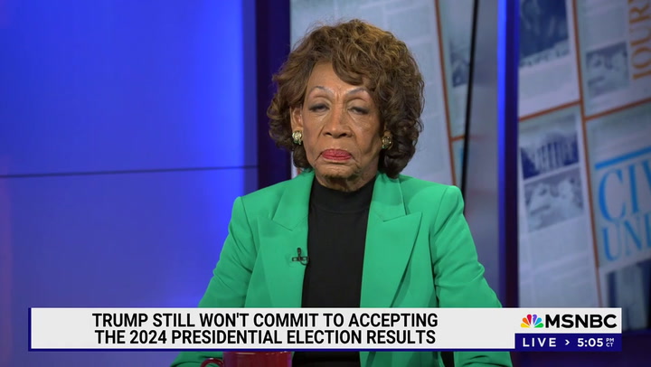 Maxine Waters Calls on DOJ to Investigate Trump Supporters 'Training Up in the Hills' for Civil War