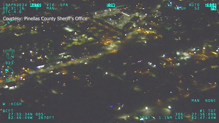 Moment 13-year-old shines laser at police helicopter mid-flight