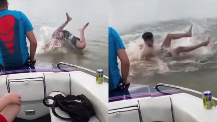 Man dives head-first into lake that turns out to be as shallow as a puddle