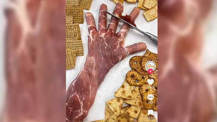 Charcuterie hand takes TikTok by storm for Halloween