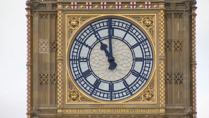 Big Ben rings out 11 times to mark Armistice Day