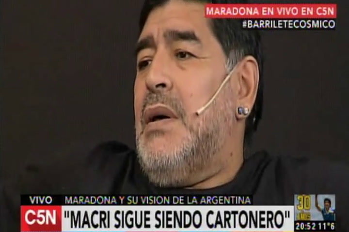 Diego Maradona sobre Mauricio Macri
