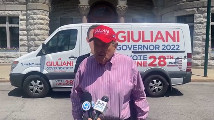 Rudy Giuliani campaigns for son in New York governor race