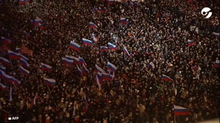 Vladimir Putin se mostró en la Plaza Roja para celebrar los 10 años de la anexión de Crimea