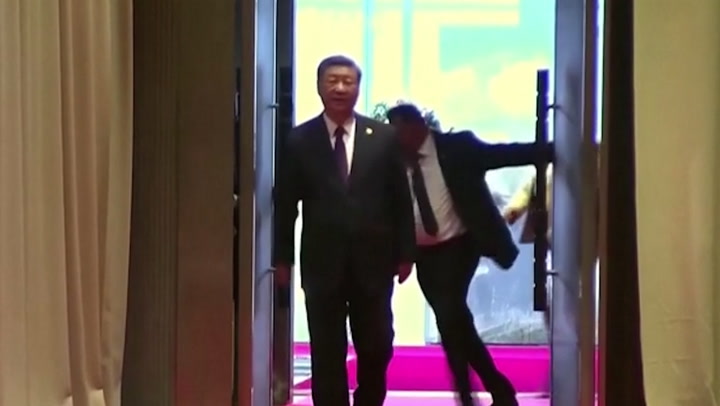Xi Jinping's translator slammed against wall by Brics security guards